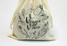 Cargar imagen en el visor de la galería, Paquete de bolsas de tela reutilizables “Veggie Vibes”