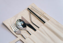 Cargar imagen en el visor de la galería, Kit de cubiertos eco de acero inoxidable